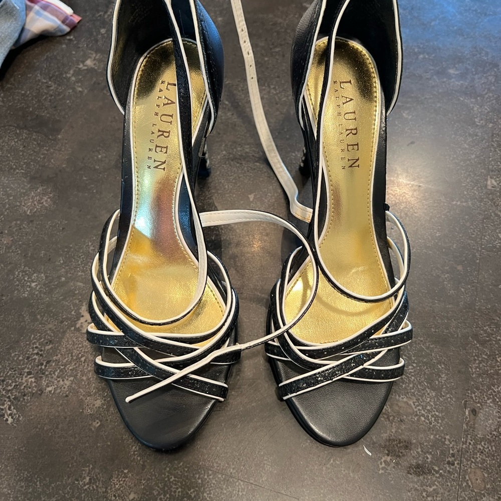Lauren Ralph Lauren Black Strappy Heels